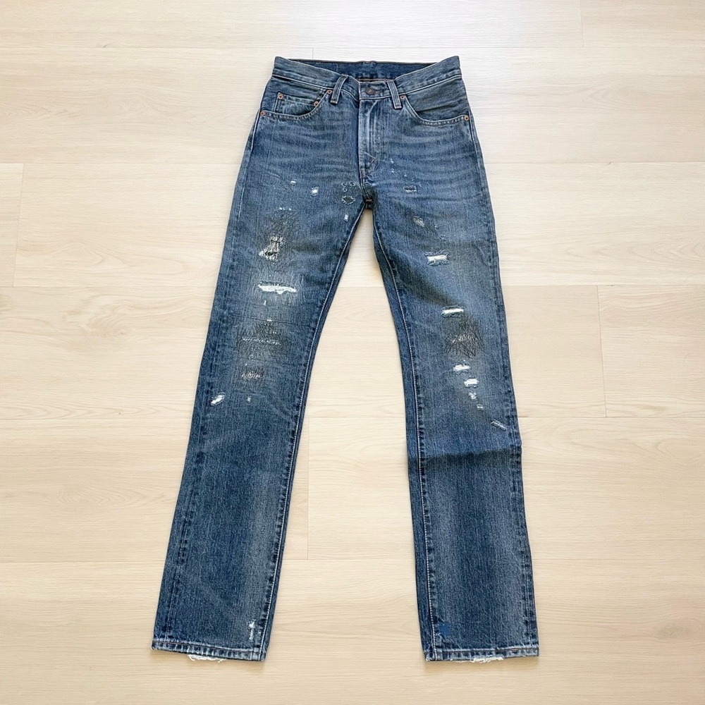 Levi’s Reworked vintage 505 distressed straight jeans size 28 L32